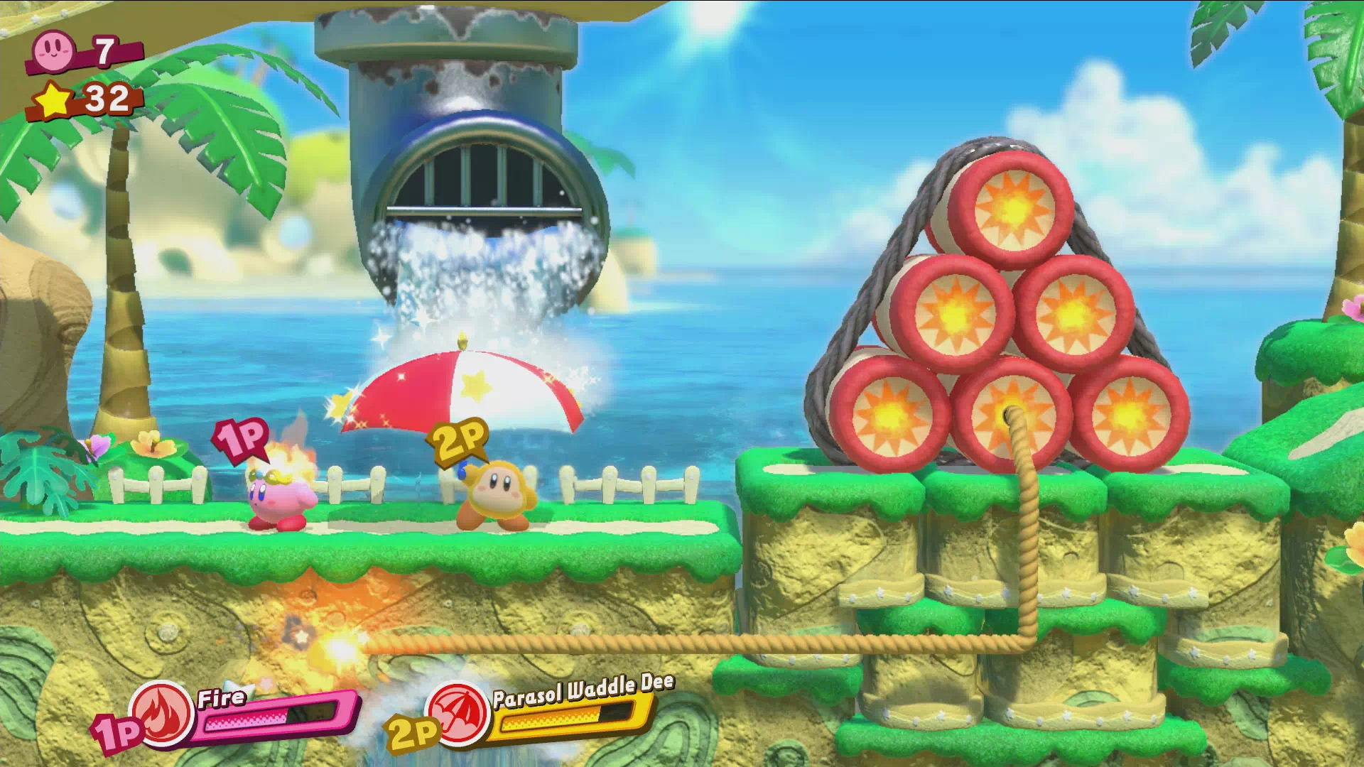 Un mode coop super fun dans Kirby : Star Allies