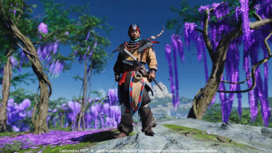 Un costume inspiré d'Aloy dans Ghost of Tsushima