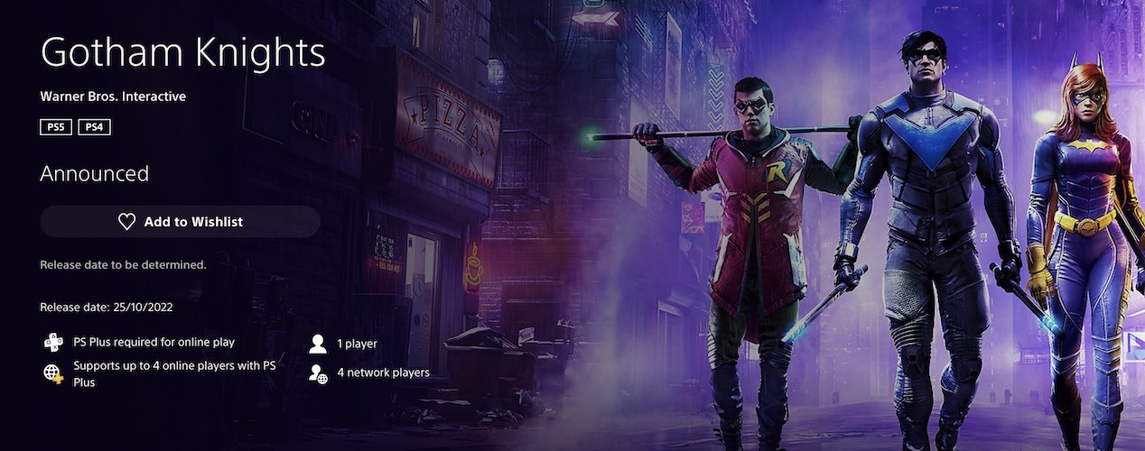 Gotham Knights aurait un mode de jeu coop à 4 joueurs