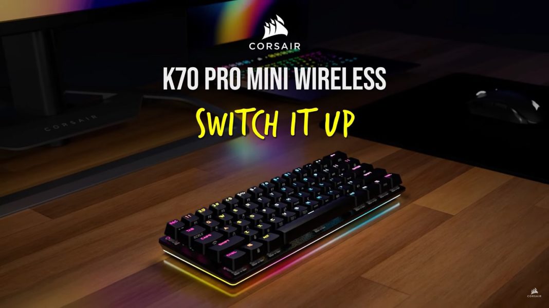 Découvrez le clavier Corsair K70 Pro Mini Wireless