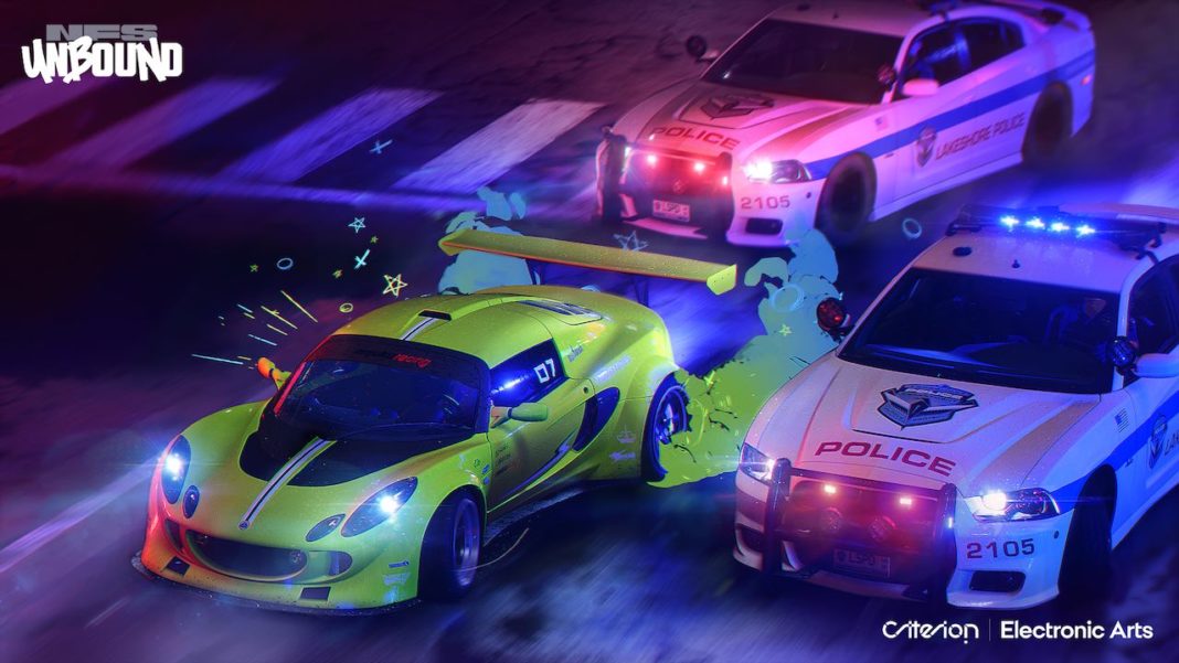 Need for Speed Unbound présente encore du gameplay avec le niveau d'alerte