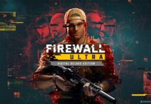 TEST – Firewall Ultra sur PS VR2 Logo du jeu Firewall Ultra devant un personnage du jeu