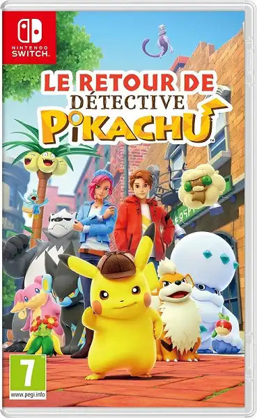 Jaquette française du jeu Le Retour de Detective Pikachu sur Nintendo Switch