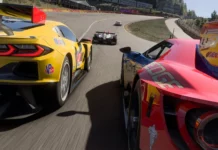 Forza Motorsport mis en pause : Xbox privilégie les sorties imminentes Une Corvette et une Ford se livrent bataille à Francorchamps sur Forza Motorsport