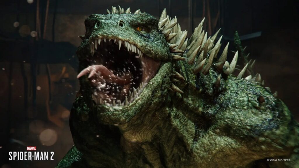 Le terrifiant Lézard dans Marvel's Spider-Man 2 sur PS5