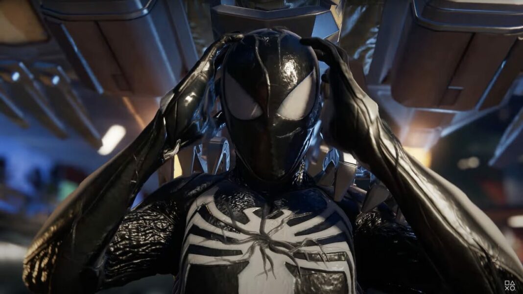 Peter Parker sous l'effet du symbiote dans Spider-Man 2 sur PS5