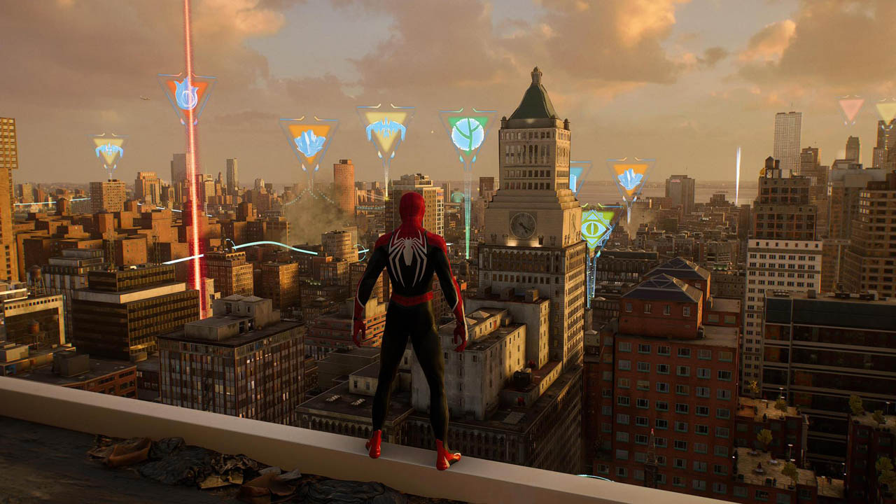 La map de Marvel's Spider-Man 2 affiche désormais des logos 3D des missions à proximité