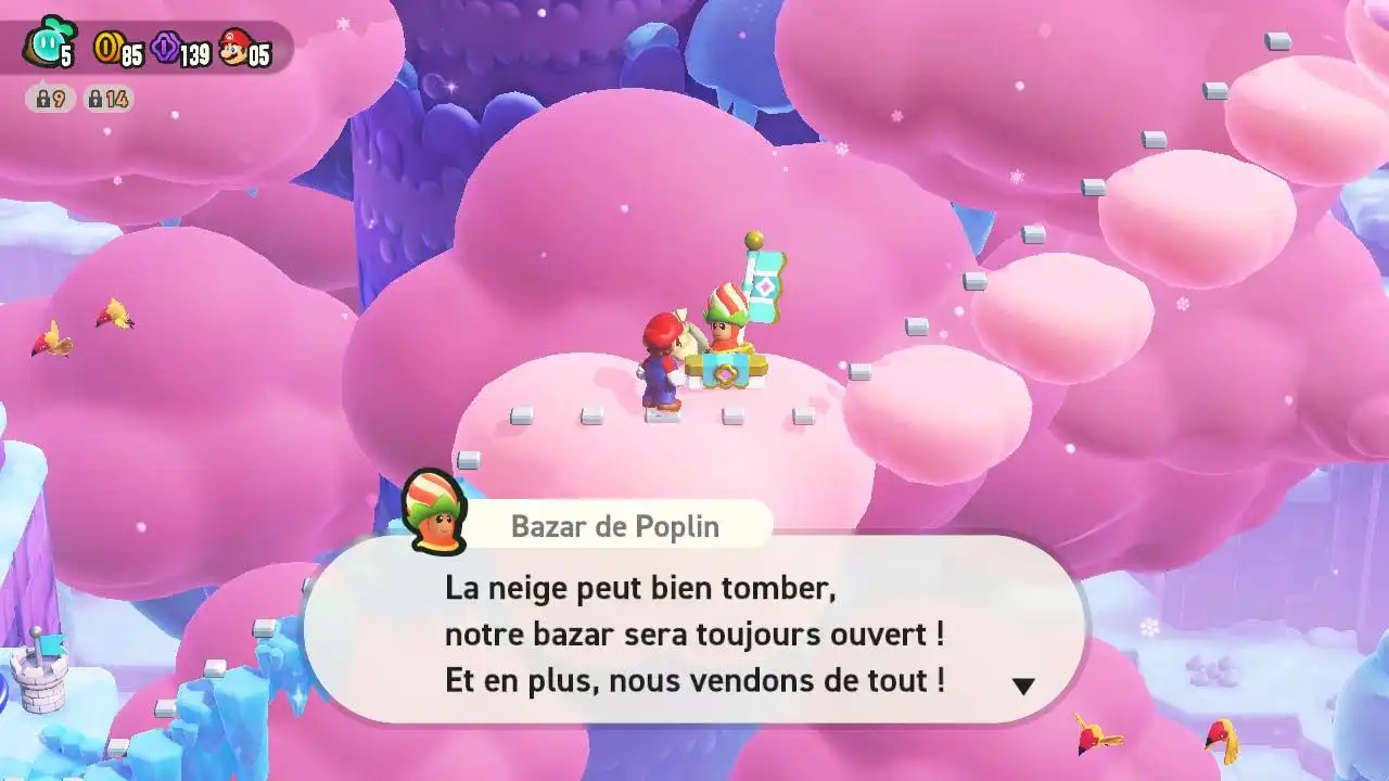 Bazar de Poplin dans Super Mario Bros. Wonder