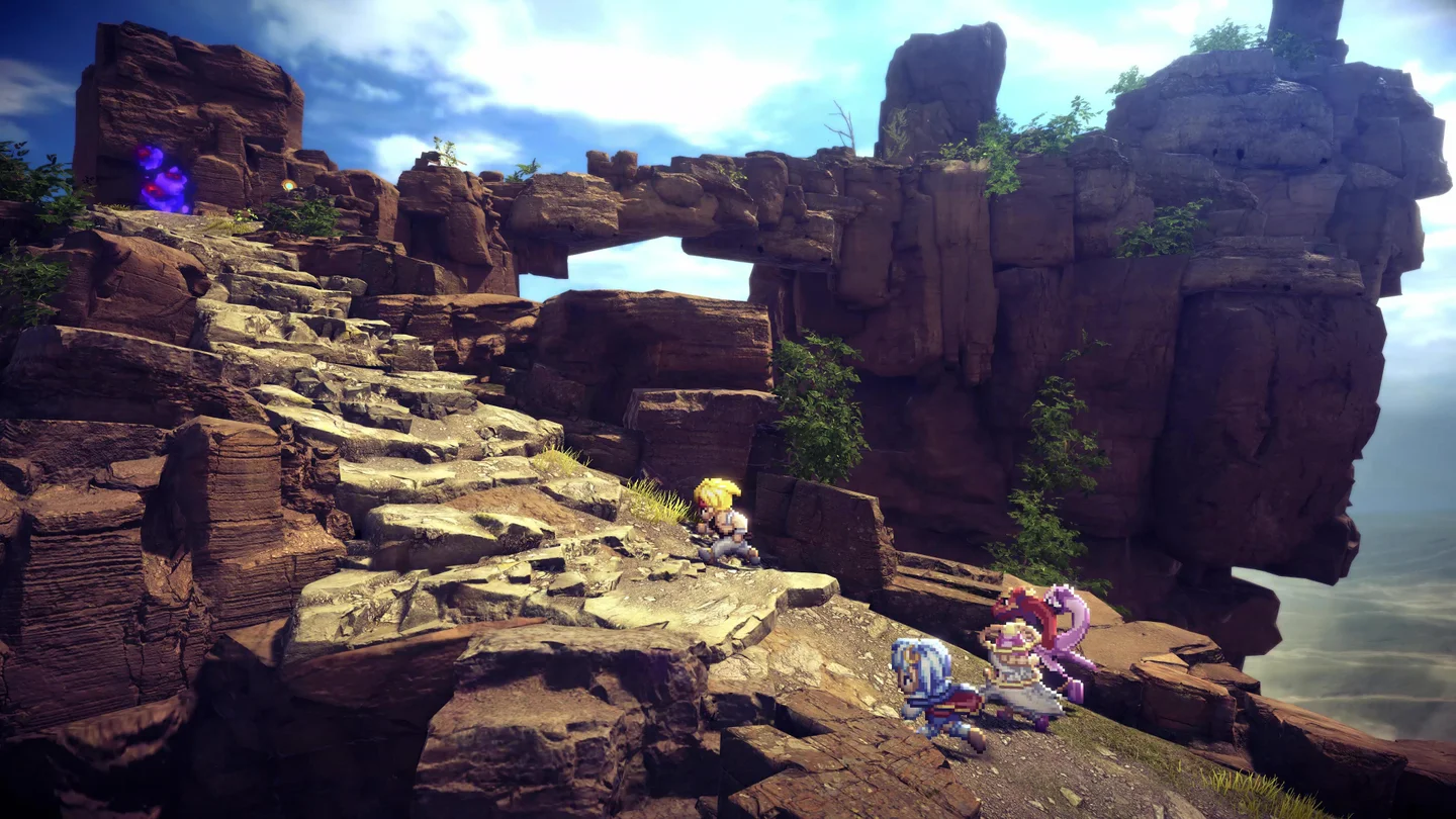 Paysage rocheux en 2.5 D sur Star Ocean The Second Story R