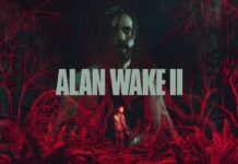 Alan Wake 2 sur PS5 Pro: Malgré un nouveau patch, le studio travaille toujours sur les problèmes Logo Alan Wake 2 devant le héros principal et une forât rouge oppressante