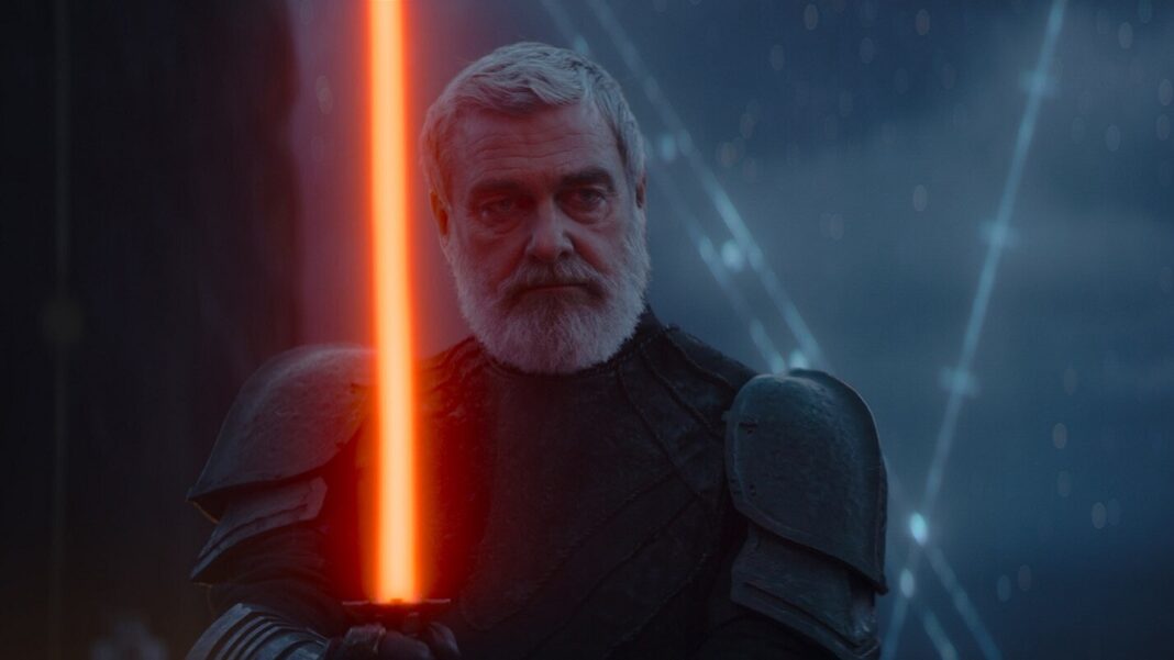 Baylan Skoll, personnage iconique de la série Ahsoka et son sabre laser rouge de Sith