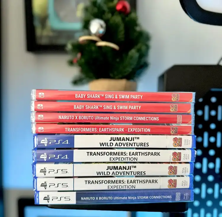 Tous les lots du concours de Noël Bandai namco avec des jeux PS4, PS5 et Nintendo Switch à gagner.