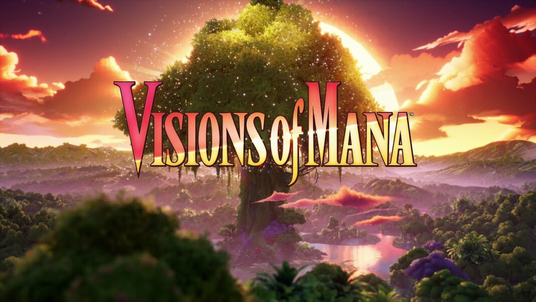 Artwork principal du jeu Visions of Mana de Square Enix, prévu en 2024.