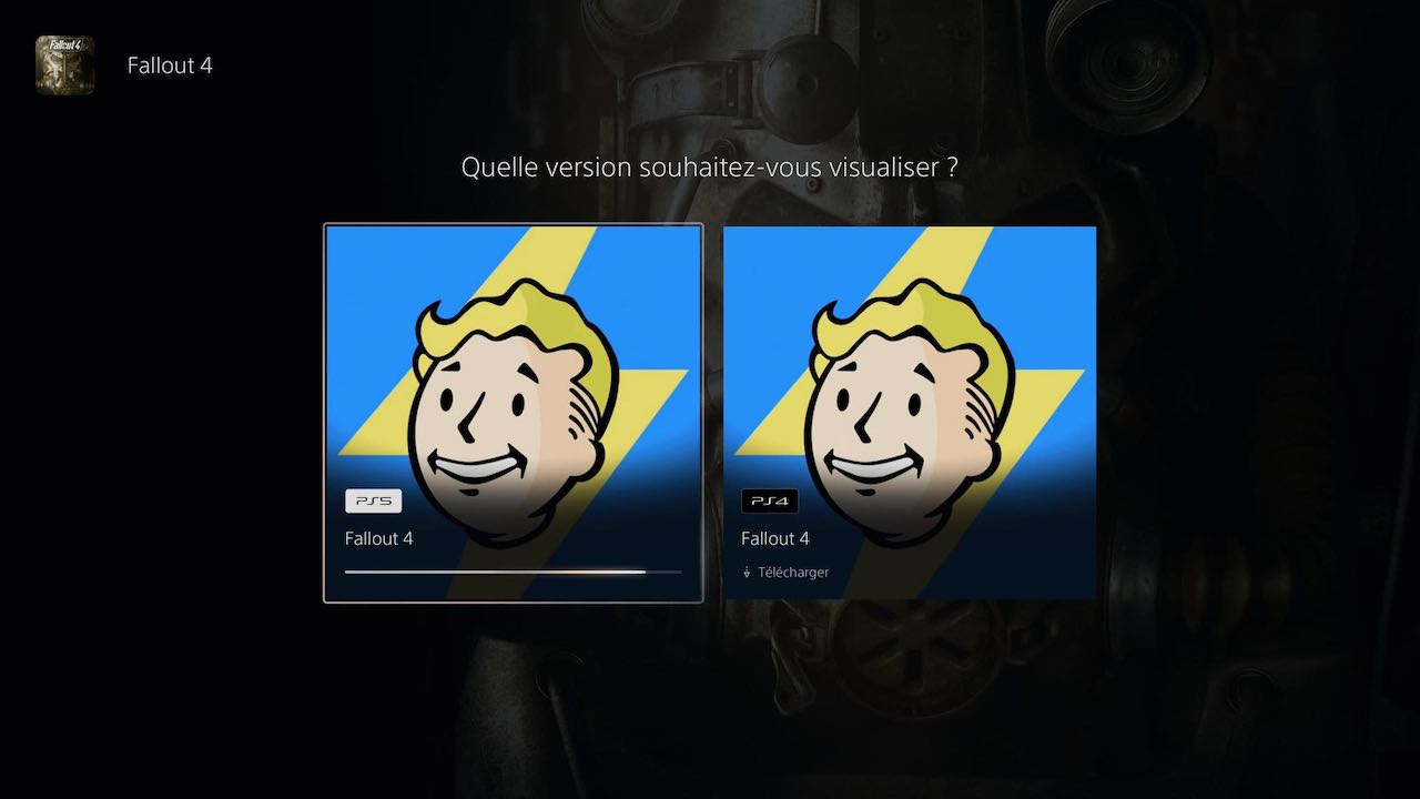 La version PS5 de Fallout 4 et sa 4K à 60 fps