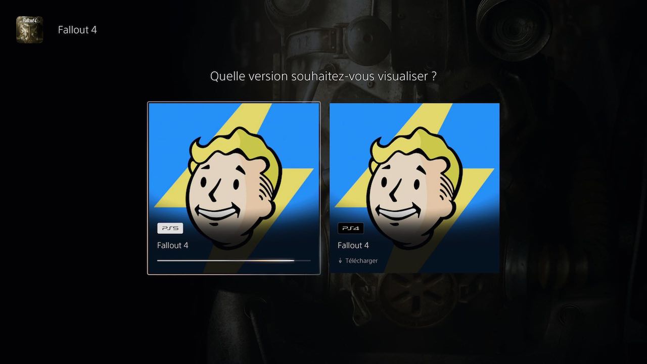 La version PS5 de Fallout 4 et sa 4K à 60 fps