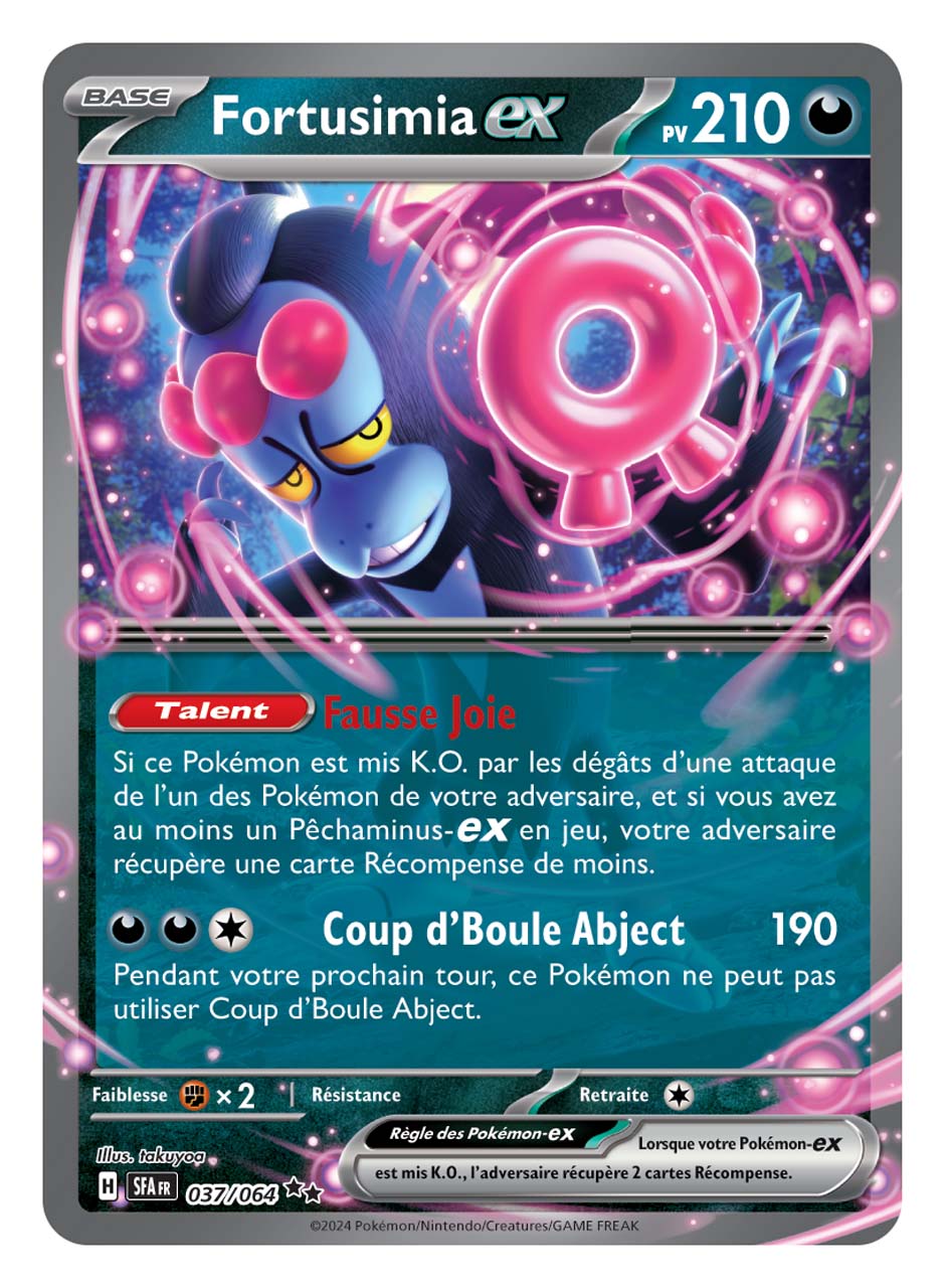 Carte Pokemon FORTUSIMIA 091/064 EX FA Full Art EV6.5 SFA FR NEUF Carte Pokemon FORTUSIMIA 091/064 EX FA Full Art EV6.5 SFA FR NEUF