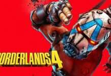 Borderlands 4 arrive plus tôt que prévu, juste avant un nouveau State of Play Artwork officiel de Borderlands 4 avec un personnage masqué sur fond rouge, visuel promotionnel du jeu de Gearbox