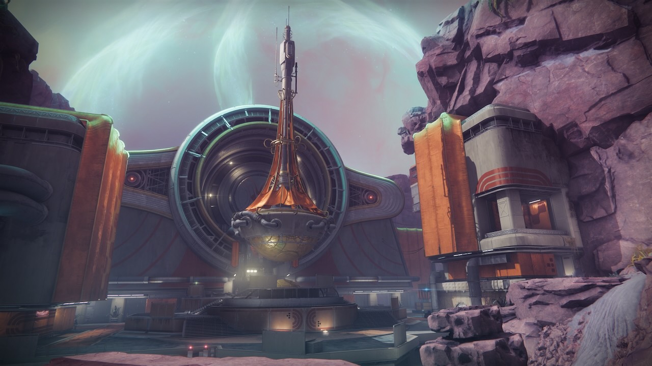 Capture de Kepler, la nouvelle destination de Destiny 2 Les Confins du Destin avec architecture alien et atmosphère planétaire