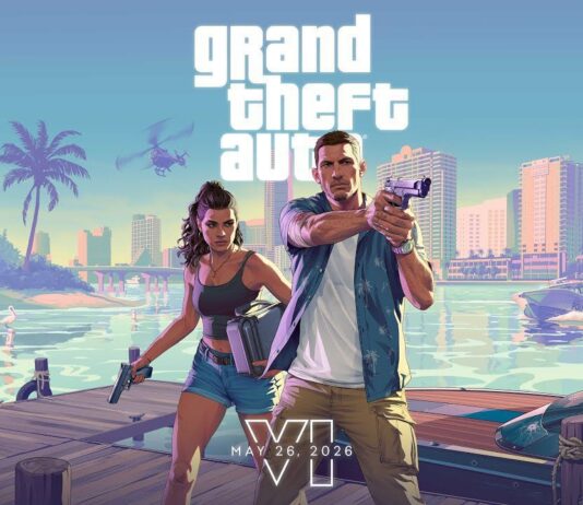 Grand Theft Auto 6 est de nouveau reporté Jason et Lucia armés sur un quai à Vice City dans Grand Theft Auto 6, date de sortie fixée au 26 mai 2026