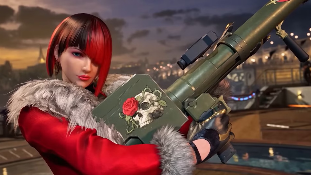 Anna Williams tenant son lance-roquettes dans Tekken 8