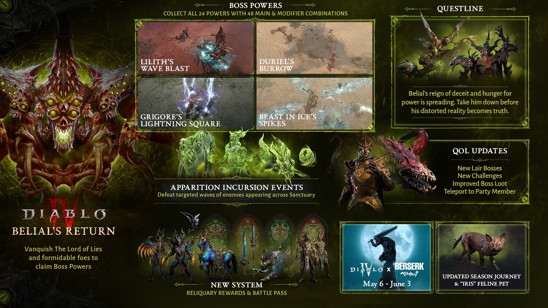 Contenu du Season Pass de la saison 8 de Diablo 4