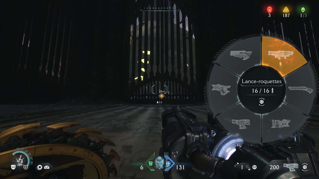 Interface d’armement affichant le lance-roquettes dans DOOM The Dark Ages sur PS5