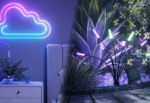 Nanoleaf présente deux nouveautés connectées: le Ruban lumineux et les Lampes solaires d’extérieur Visuel combiné du ruban lumineux Nanoleaf et des lampes solaires RGB pour l’extérieur