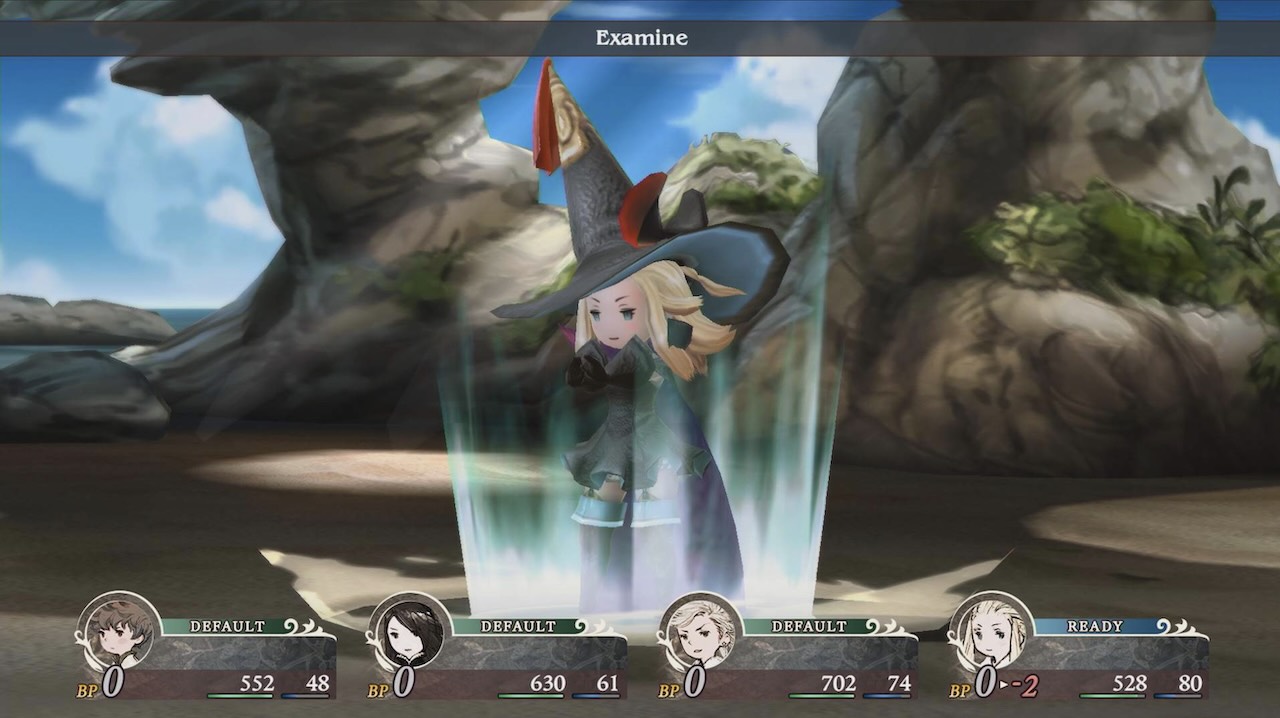 Combat tour par tour avec le système Brave/Default dans Bravely Default Remaster sur Switch 2