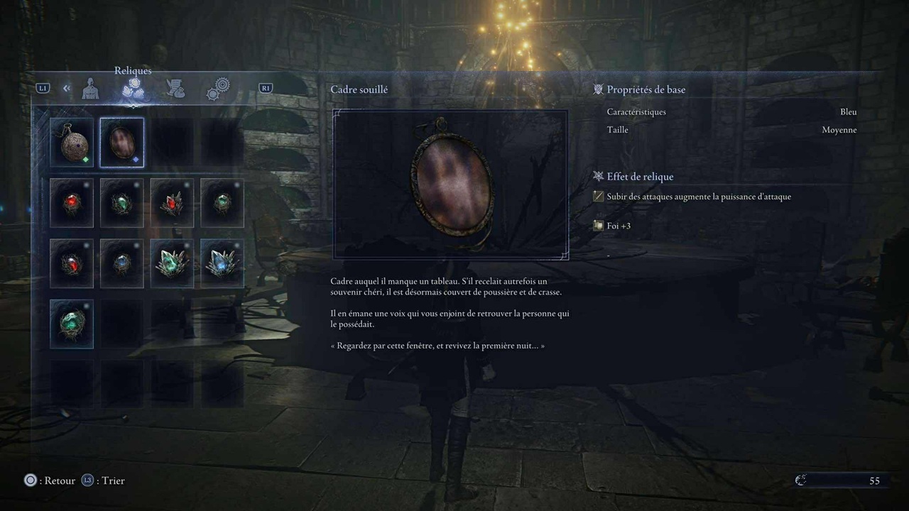  Cadre souillé Elden Ring Nightreign objet clé quête Revenante