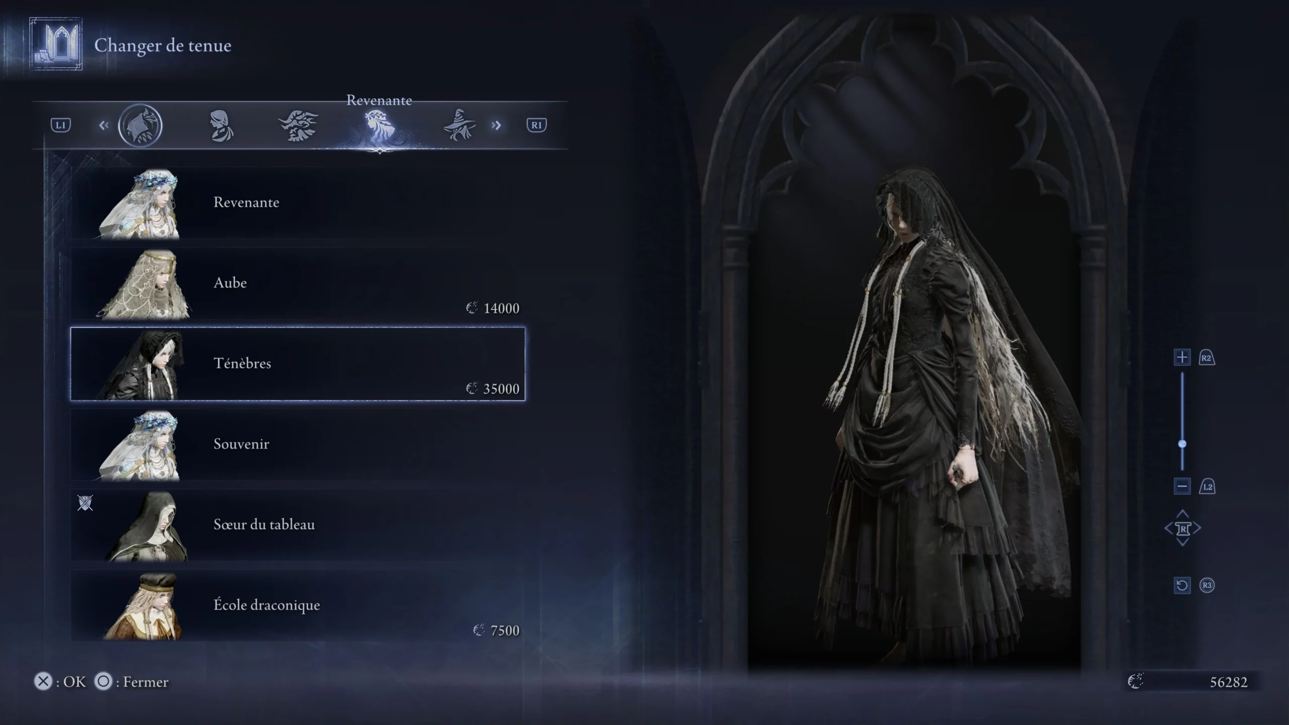 Tenue Ténèbres de la Revenante dans Elden Ring Nightreign
