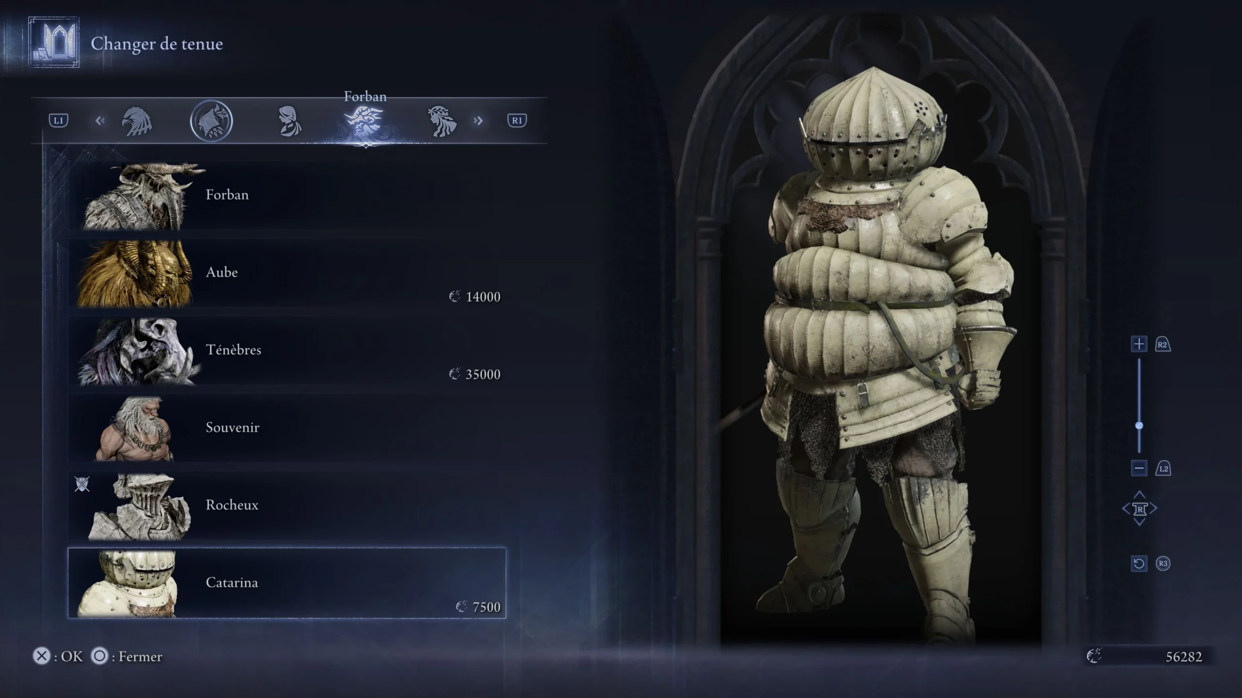 Tenue Catarina du Forban  inspirée de Dark Souls