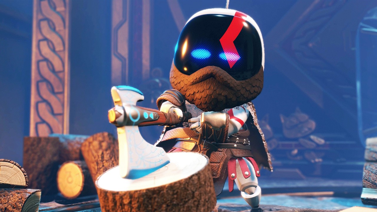 Astro Bot se la jour God of War dans un niveau dédié