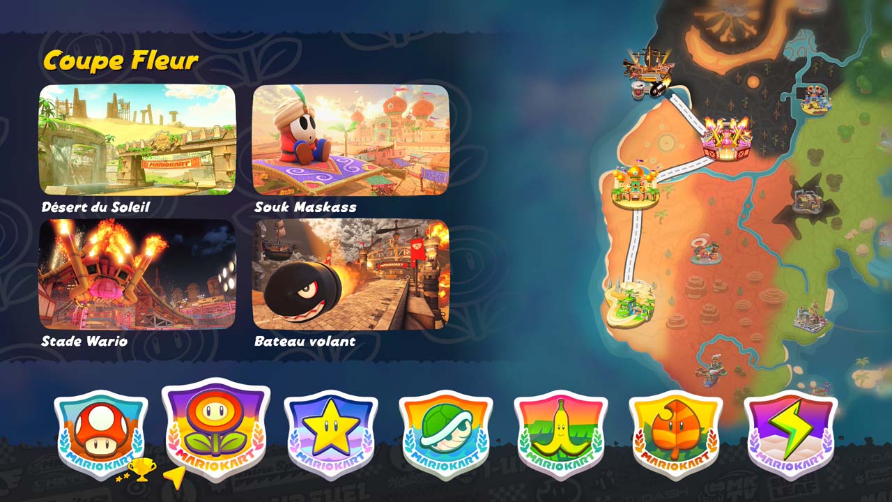  Présentation des circuits de la Coupe Fleur dans Mario Kart World