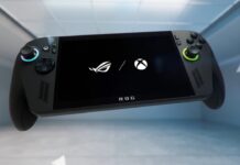 Xbox lance enfin les précommandes des consoles portables ROG Ally Modèle ROG Xbox Ally noir affichant les logos ASUS ROG et Xbox sur l’écran