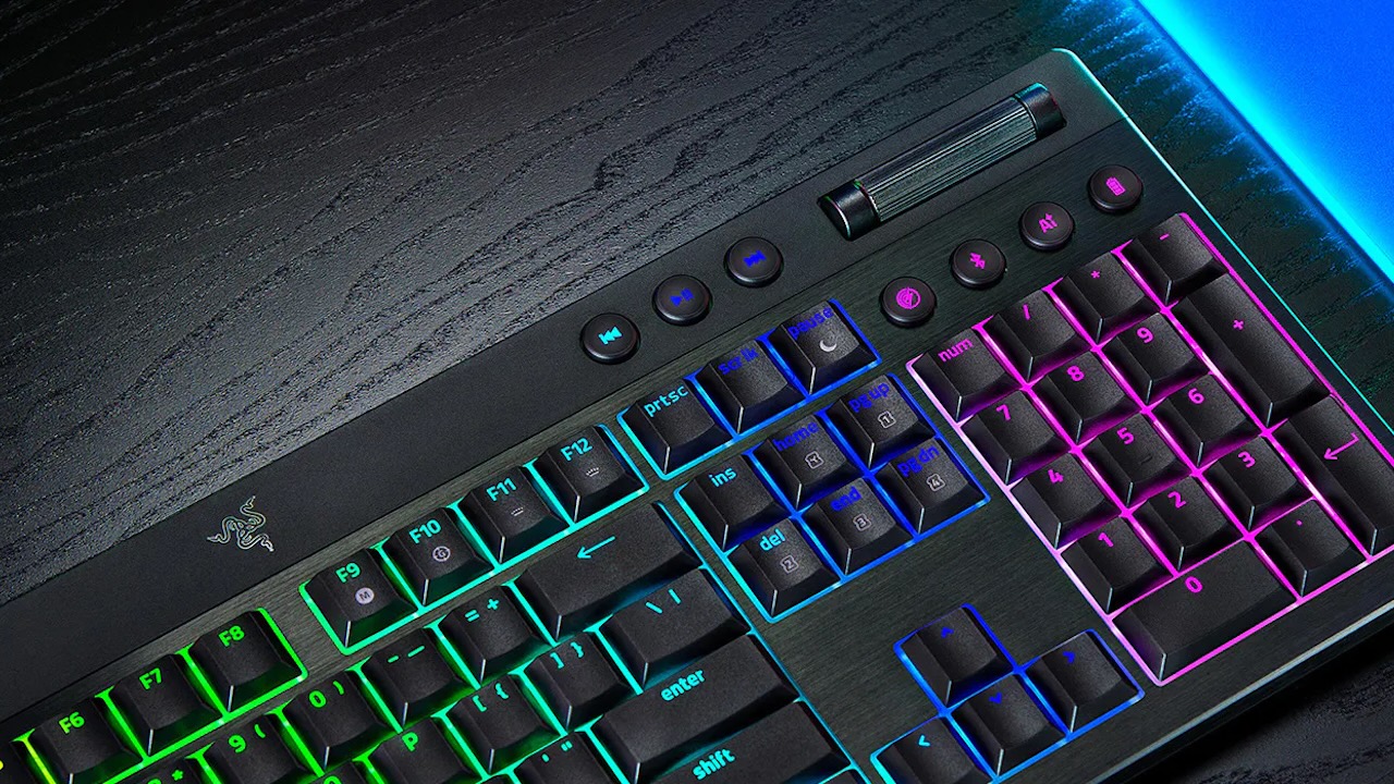 Touches média du clavier Razer BlackWidow V4 Low-Profile HyperSpeed avec éclairage RGB