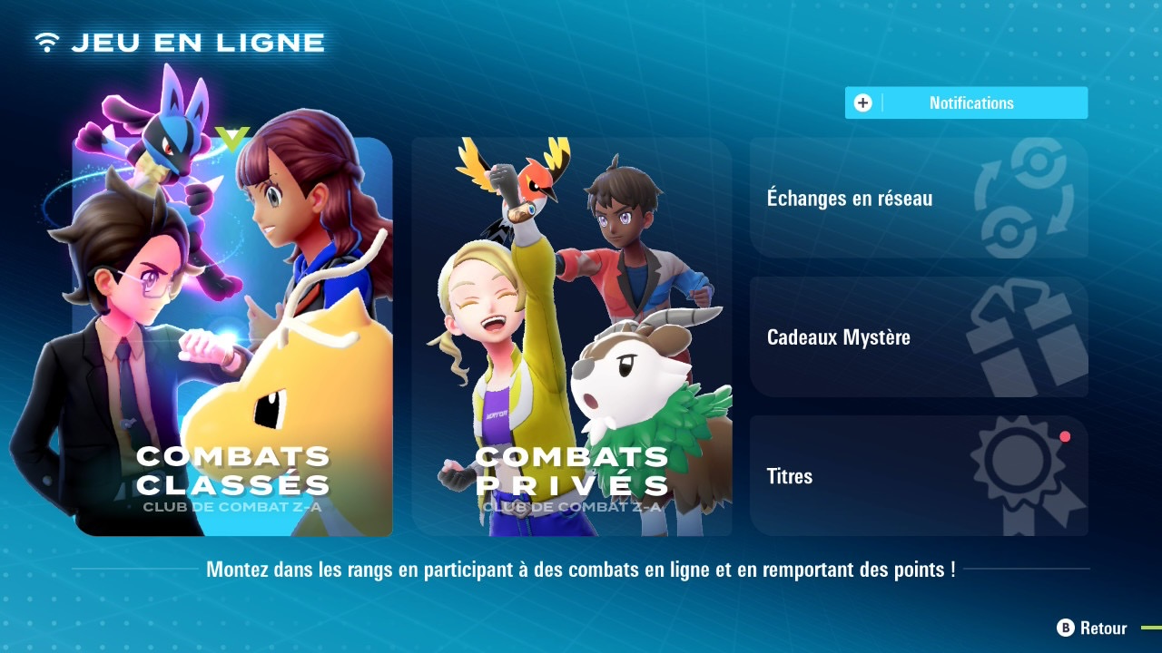 Les combats classés de Légendes Pokémon Z-A