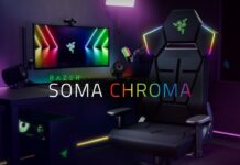 Razer Soma Chroma : Razer fait entrer le RGB sur les chaises gaming avec un premier modèle connecté