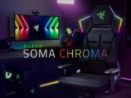 Razer Soma Chroma : Razer fait entrer le RGB sur les chaises gaming avec un premier modèle connecté