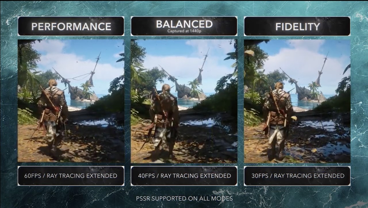 Comparatif des modes graphiques d'Assassin's Creed IV Black Flag Resynced