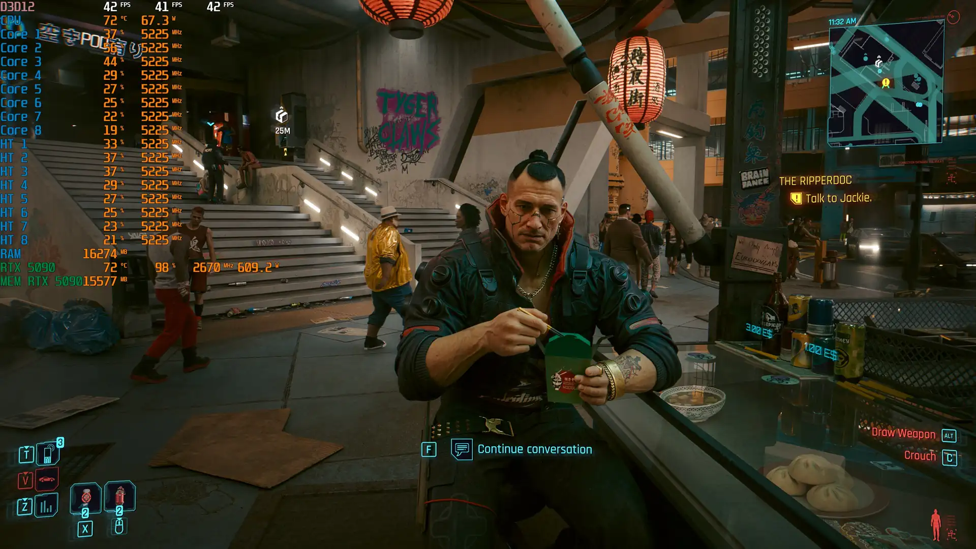 Le DLSS 5 impressionnant sur Cyberpunk 2077
